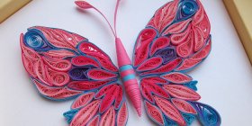 Бабочка сделанная в технике квиллинг